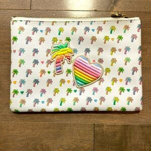 Stoney Clover Lane x Roller Rabbit flat textured pouch